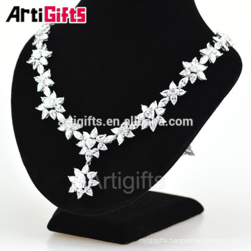 Artigifts Fashional Wedding Necklace Designs Sparkling Water Drop Dangling zircon necklace 2016
